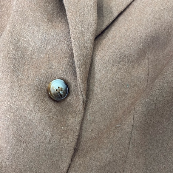 Talbots Petite Classic 2 Button Wool Blend Blazer Size 2P Camel Tan Notch Collar - Picture 5 of 9